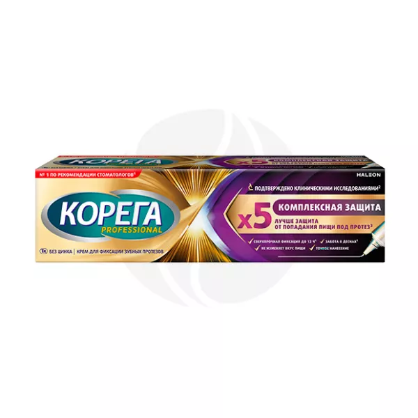 Корега крем для фиксации зубных протезов комплексная защита, 40г