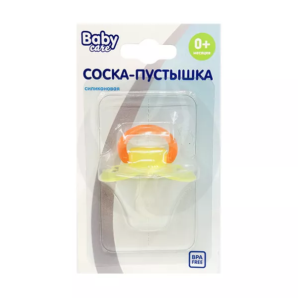Изображение товара Baby Care соска-пустышка силиконовая (0+) цвет в ассортименте Изображение товара Baby Care соска-пустышка силиконовая (0+) цвет в ассортименте
