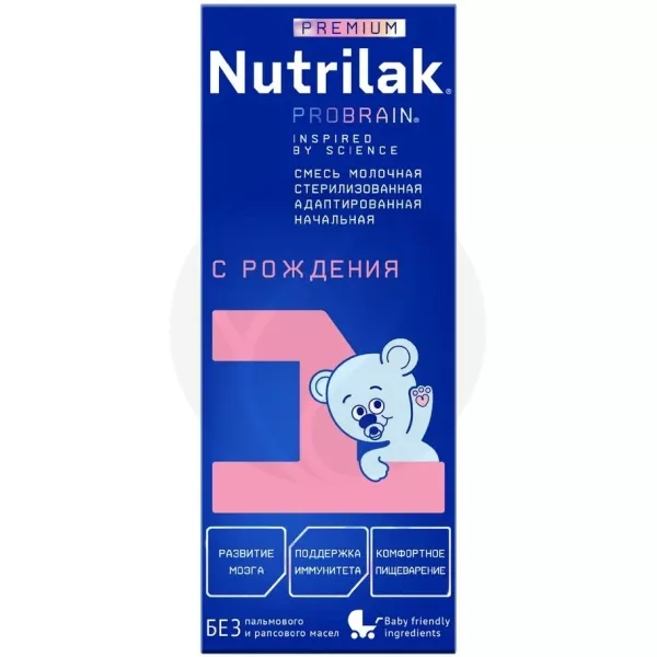 Изображение товара Nutrilak Premium 1 готовая жидкая молочная смесь (с рождения), 200мл