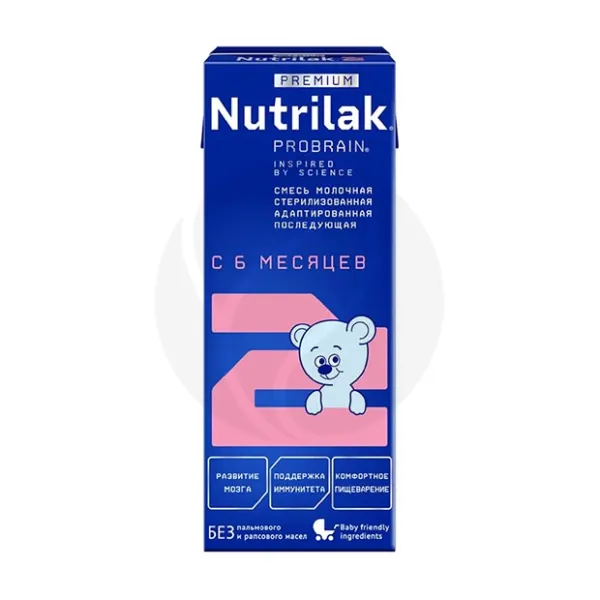 Изображение товара Готовая детская смесь Nutrilak Premium 2 6+ мес 200 мл удобная упаковка Изображение товара Готовая детская смесь Nutrilak Premium 2 6+ мес 200 мл удобная упаковка