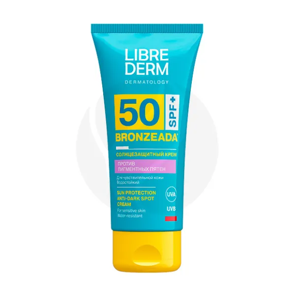 Изображение товара Крем солнцезащитный Librederm Bronzeada SPF50 50мл для лица и тела против пигментных пятен