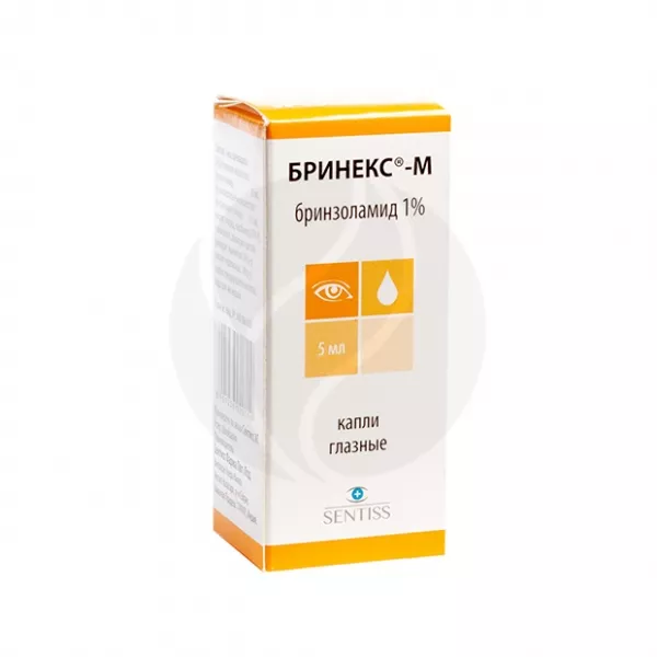Изображение товара Глазные капли Бринекс-М 1%, 5 мл - снижение внутриглазного давления