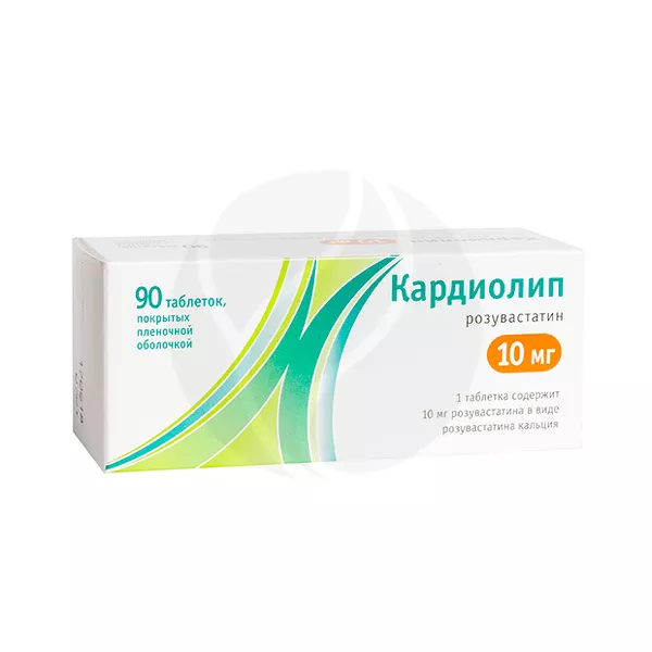 Изображение товара Лекарственный препарат Кардиолип Розувастатин 10мг таблетки 90 шт Изображение товара Лекарственный препарат Кардиолип Розувастатин 10мг таблетки 90 шт