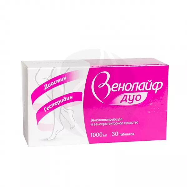 Венолайф Дуо таблетки п/о 1000мг, №30