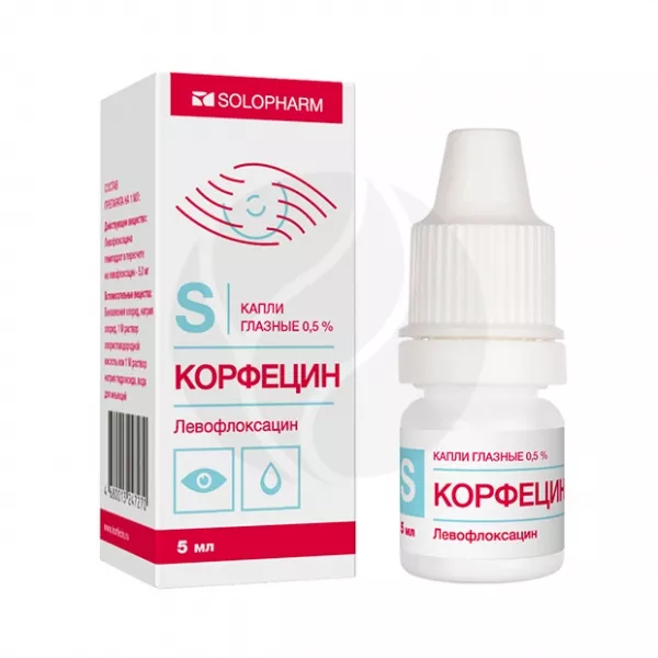Изображение товара Корфецин-СОЛОфарм капли глазные 0,5% 5 мл для лечения глазных инфекций