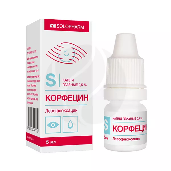 Изображение товара Глазные капли Корфецин-СОЛОфарм 0,5% для лечения бактериальных инфекций Изображение товара Глазные капли Корфецин-СОЛОфарм 0,5% для лечения бактериальных инфекций