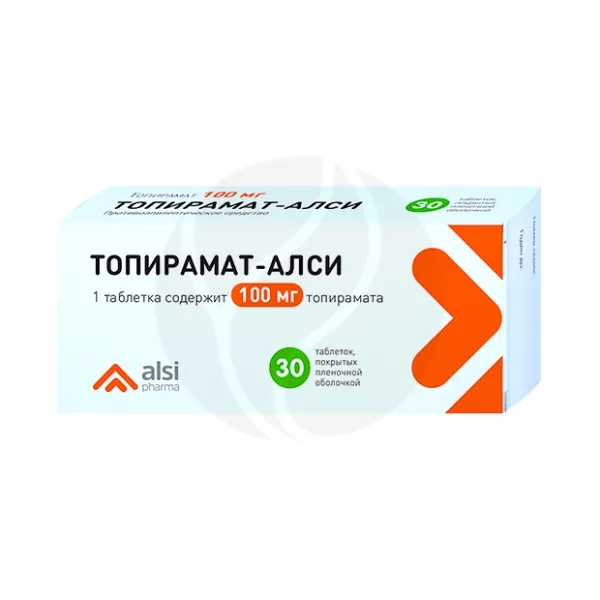 Изображение товара Топирамат-Алси таблетки покрыт. п/о 100мг,  №30