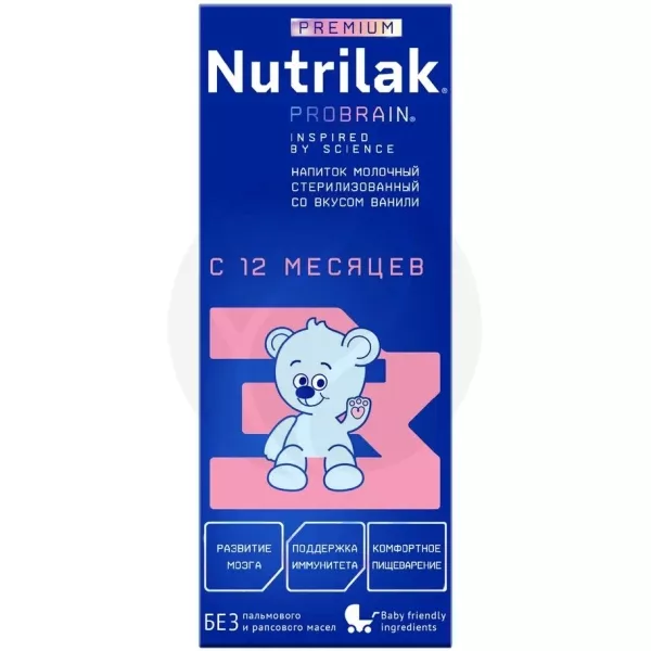 Изображение товара Nutrilak Premium 3 детский молочный напиток ваниль 200мл, для детей 1+