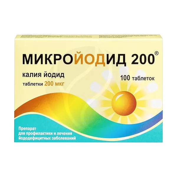 Изображение товара Микройодид 200 таблетки 200мкг, №100 Изображение товара Микройодид 200 таблетки 200мкг, №100