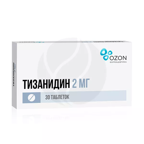 Изображение товара Тизанидин таблетки 2мг 30 шт. Озон - препарат для снятия мышечных спазмов Изображение товара Тизанидин таблетки 2мг 30 шт. Озон - препарат для снятия мышечных спазмов