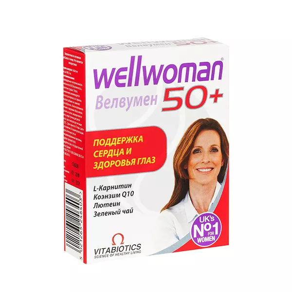 Изображение товара Велвумен 50+ таблетки, №30 Изображение товара Велвумен 50+ таблетки, №30