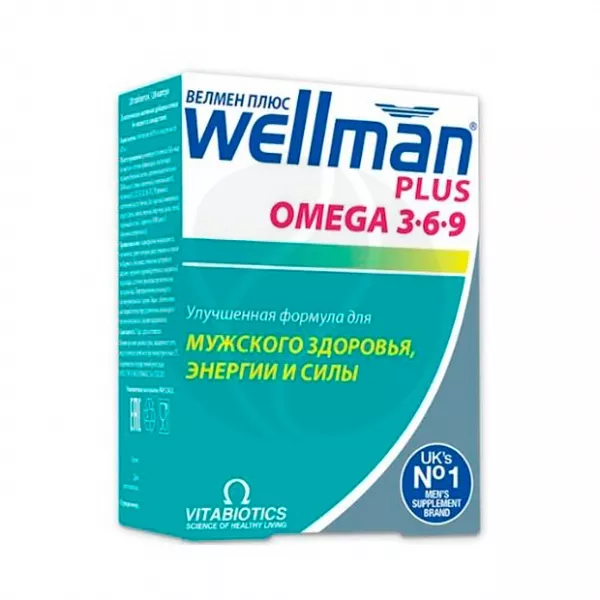 Изображение товара Wellman Plus набор витаминов и минералов для мужчин 28 таблеток и капсул