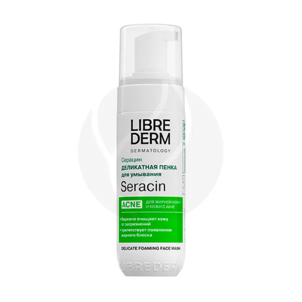 Librederm Seracin Деликатная пенка очищающая для умывания, 160мл