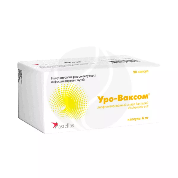 Изображение товара Капсулы Om Pharma Уро-Ваксом 6мг Лизат Escherichia coli Изображение товара Капсулы Om Pharma Уро-Ваксом 6мг Лизат Escherichia coli