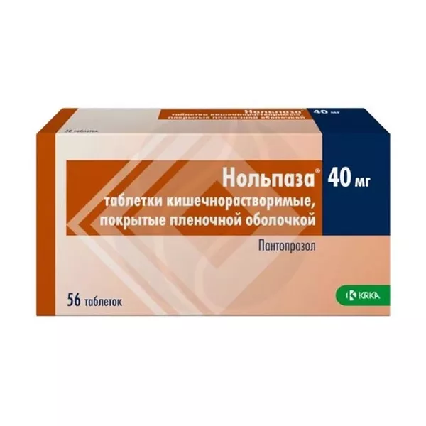 Изображение товара Нольпаза КРКА таблетки 40мг, 56 штук в упаковке