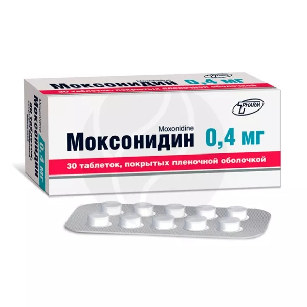 Моксонидин таблетки п/о 0,4мг, №30