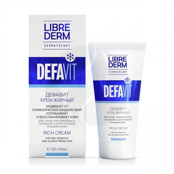 Изображение товара Восстанавливающий питательный жирный крем Librederm Defavit 50мл для лица и рук