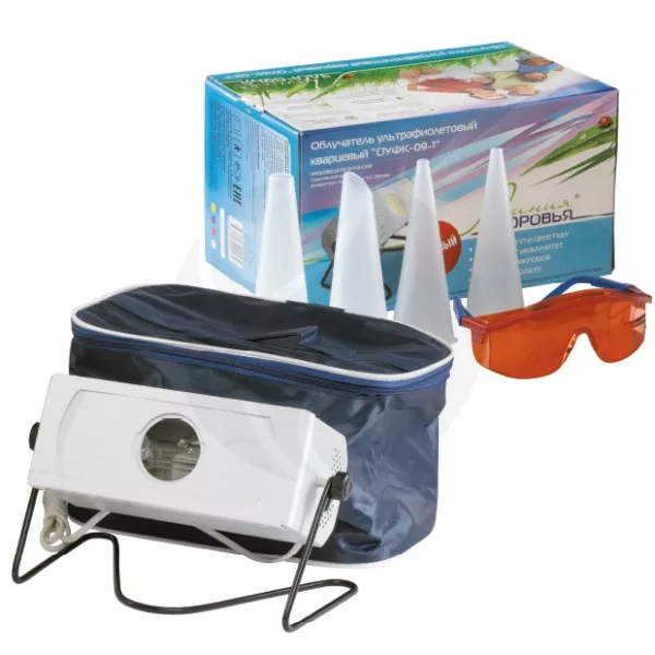 Изображение товара Облучатель ультрафиолетовый кварцевый ОУФК-09-01 безопасное обеззараживание