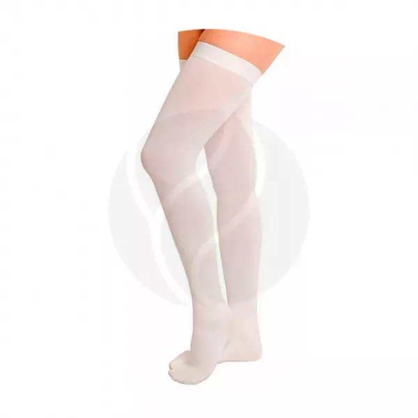 Интекс Элеганс чулки компрессионные антиэмболические 1 класс компрессии (М-EW широкое бедро), белые