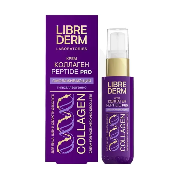 Изображение товара Омолаживающий крем Librederm Collagen Peptide Pro 50мл для лица и шеи Изображение товара Омолаживающий крем Librederm Collagen Peptide Pro 50мл для лица и шеи
