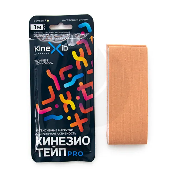 Изображение товара Kinexib Pro бинт нестерильный адгезивный восстанавливающий бежевый (1м*5см)