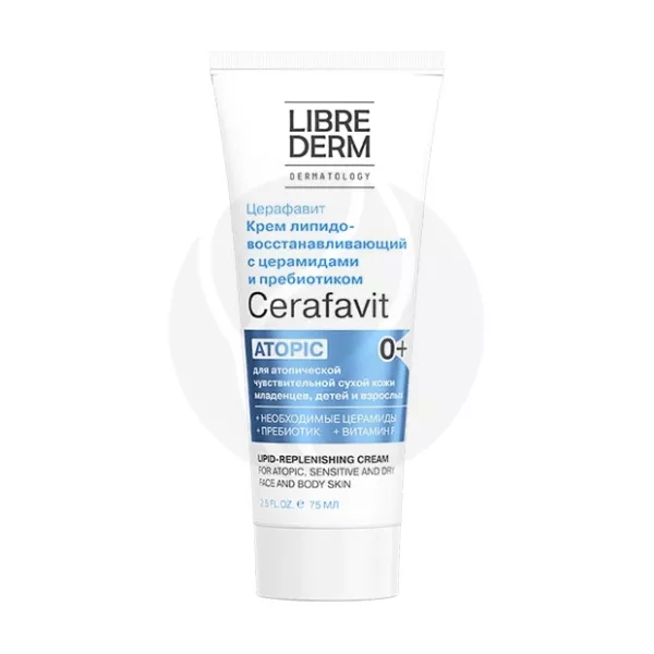 Изображение товара Librederm Cerafavit крем липидовосстанавливающий с церамидами и пребиотиком для лица и тела, 75мл