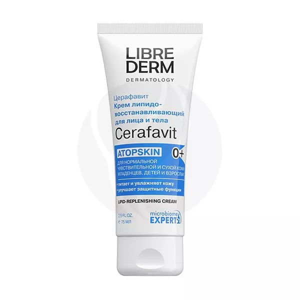 Изображение товара Librederm Cerafavit крем липидовосстанавливающий с церамидами и пребиотиком для лица и тела, 75мл Изображение товара Librederm Cerafavit крем липидовосстанавливающий с церамидами и пребиотиком для лица и тела, 75мл