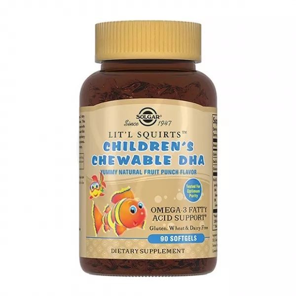 Solgar Золотые рыбки жевательные капсулы для детей, №90