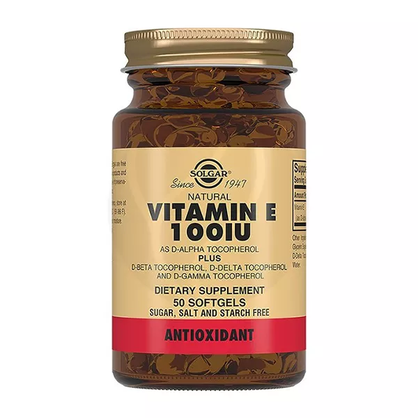 Изображение товара Витамин Е Solgar 100 МЕ капсулы антиоксидант натуральный d-альфа токоферол Изображение товара Витамин Е Solgar 100 МЕ капсулы антиоксидант натуральный d-альфа токоферол