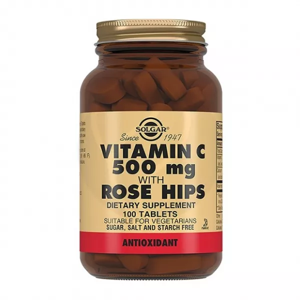 Изображение товара Добавка Солгар Витамин C и шиповник таблетки 500 мг 40 мг (100 шт) Изображение товара Добавка Солгар Витамин C и шиповник таблетки 500 мг 40 мг (100 шт)
