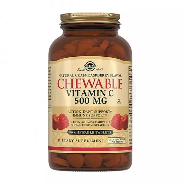 Изображение товара Витамин C 500 мг с малиновым вкусом жевательные таблетки №90 от Solgar