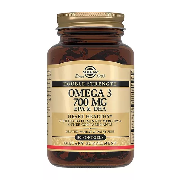 Изображение товара Solgar Двойная Омега-3 ЭПК и ДГК капсулы 700мг+4,8мг, №30 Изображение товара Solgar Двойная Омега-3 ЭПК и ДГК капсулы 700мг+4,8мг, №30