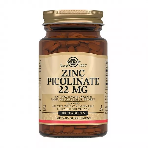 Изображение товара Solgar Пиколинат цинка 22 мг таблетки для укрепления иммунитета и кожи
