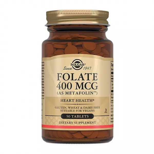Изображение товара Solgar Фолат Метафолин 400 мкг таблетки для поддержки здоровья витамина В9