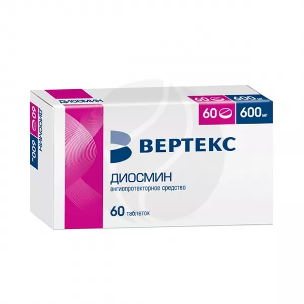 Диосмин-Вертекс таблетки п/о 600мг, №60