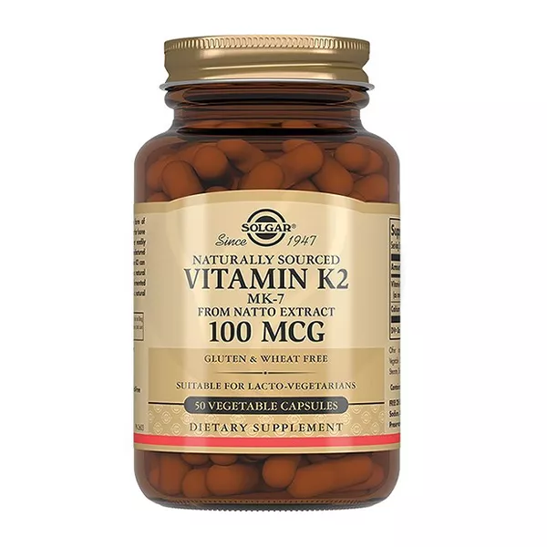Изображение товара Solgar Витамин К2 капсулы 100мкг+115мг, №50 Изображение товара Solgar Витамин К2 капсулы 100мкг+115мг, №50