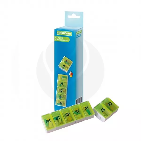 Изображение товара Пилюля таблетница на 7 дней Трансформер удобная и стильная для хранения лекарств