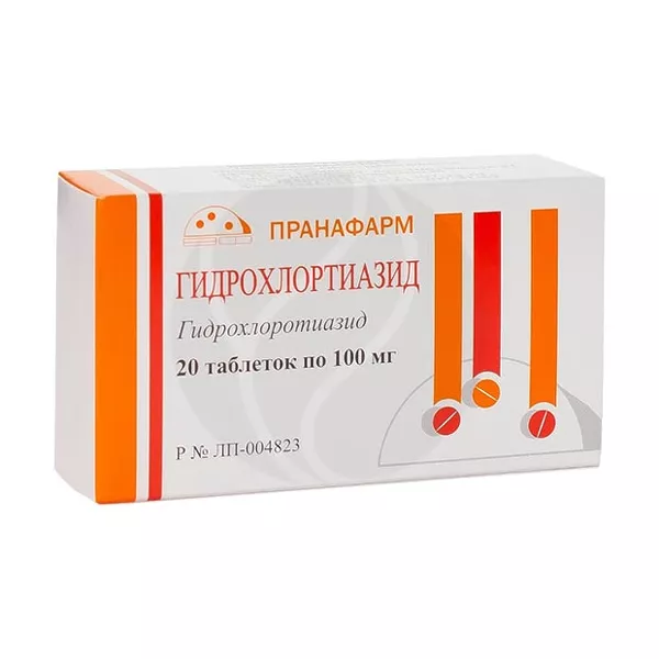 Изображение товара Гидрохлоротиазид таблетки 100мг для лечения гипертонии