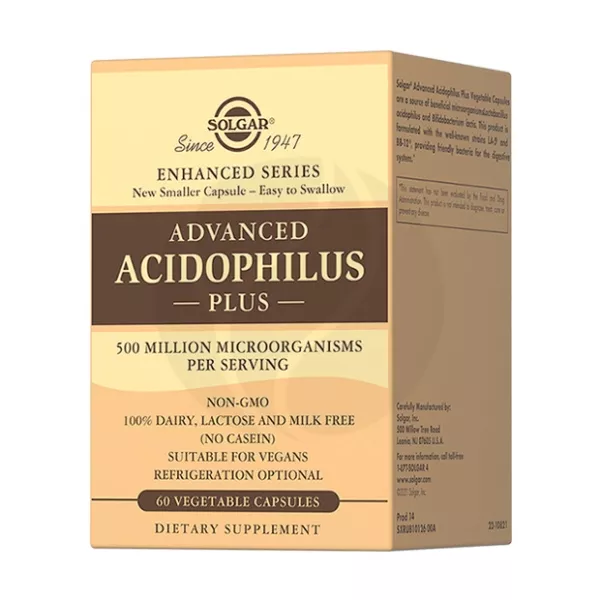 Изображение товара Solgar Ацидофилус Плюс капсулы для восстановления кишечной микрофлоры 60 шт