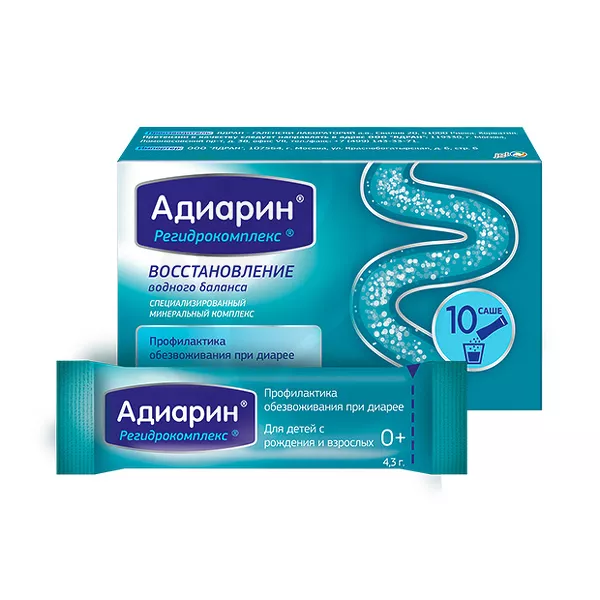 Изображение товара Адиарин Регидрокомплекс порошок д/пригот. р-ра д/приема внутрь 4,3г, №10 Изображение товара Адиарин Регидрокомплекс порошок д/пригот. р-ра д/приема внутрь 4,3г, №10