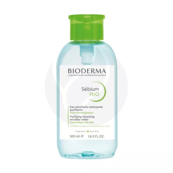 Изображение товара Мицеллярная вода Bioderma Sébium H2O 500мл с помпой для жирной кожи