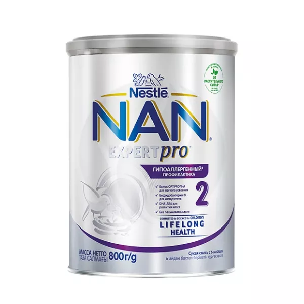 Изображение товара Nestle NAN 2 гипоаллергенная смесь 800г для детей 6+ месяцев, Германия