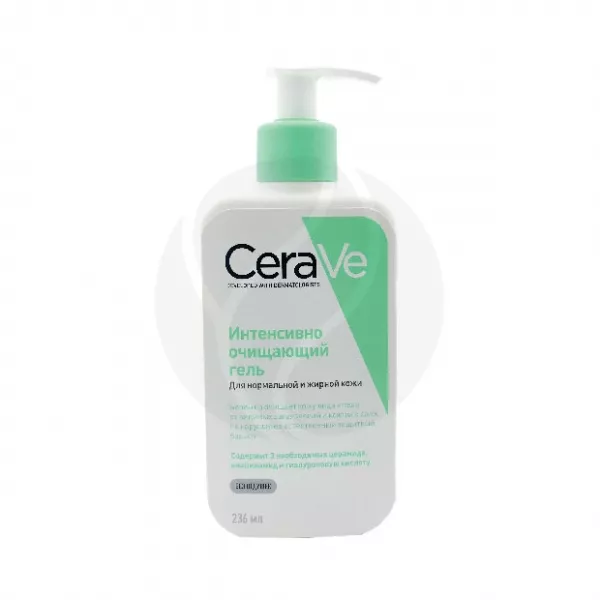 CeraVe Очищающий гель для нормальной и жирной кожи, 236мл Гель Флакон с ...