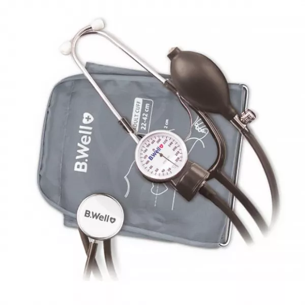 Изображение товара Механический тонометр B.Well MED-62 со стетоскопом и манжетой 22-42 см Изображение товара Механический тонометр B.Well MED-62 со стетоскопом и манжетой 22-42 см