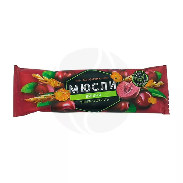 Изображение товара Батончик мюсли Вишня с вит. С, 25г Изображение товара Батончик мюсли Вишня с вит. С, 25г