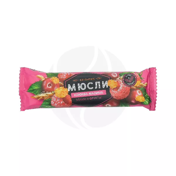 Изображение товара Батончик мюсли Бренд Формула Жизни Клюква-малина в йогурте с витамином С Изображение товара Батончик мюсли Бренд Формула Жизни Клюква-малина в йогурте с витамином С