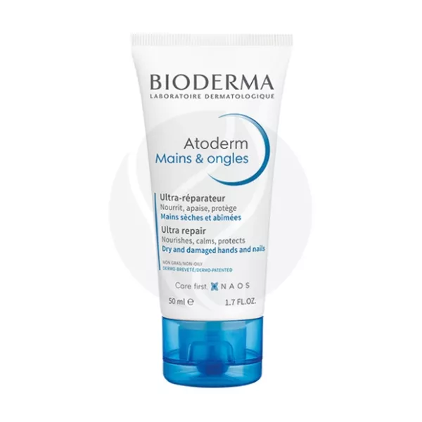 Изображение товара Крем для рук и ногтей Bioderma Atoderm 50мл увлажняющий для сухой кожи гипоаллергенный