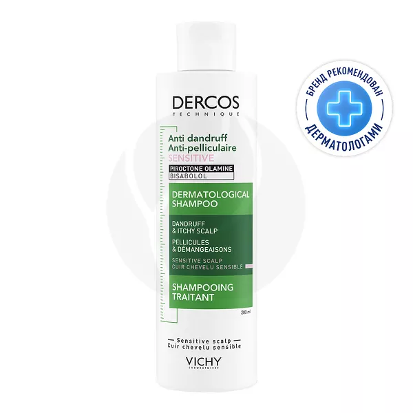 Изображение товара Шампунь против перхоти Vichy Dercos с пироктоном оламином Изображение товара Шампунь против перхоти Vichy Dercos с пироктоном оламином