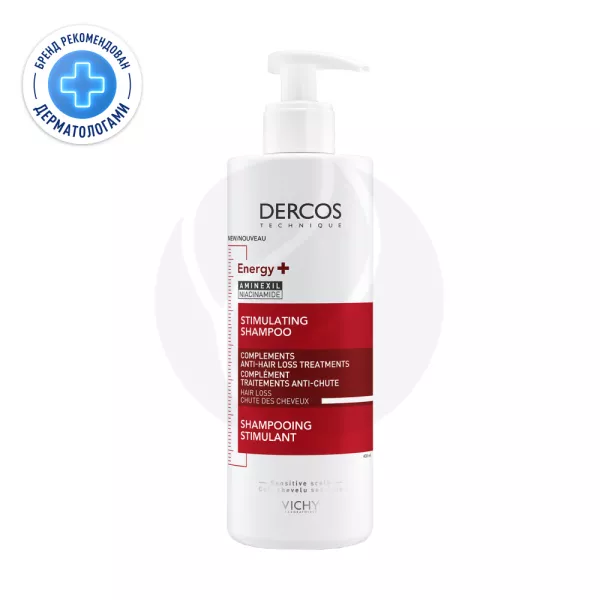 Изображение товара Vichy Dercos Energy+ 400 мл - Тонизирующий шампунь от выпадения волос