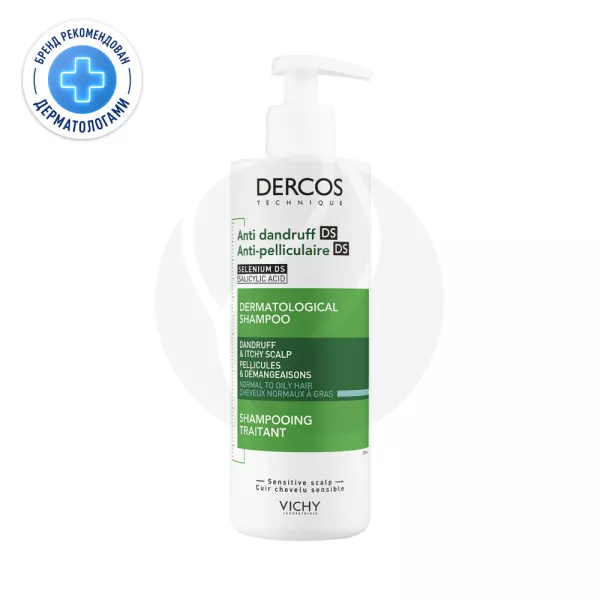 Изображение товара Vichy Dercos шампунь-уход против перхоти для нормальных и жирных волос 390мл